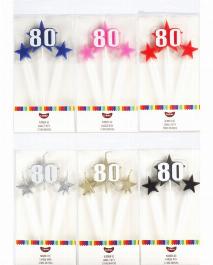 Number 80 Star Candles